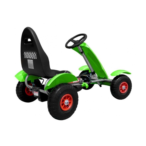 Веломобіль з надувними колесами Ramiz GoKart Racing XL, зелений