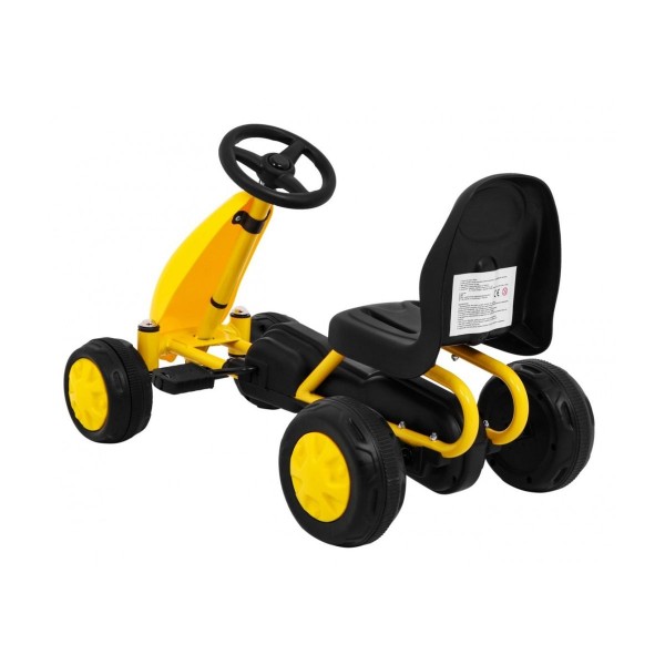 Веломобіль з гумовими колесами Ramiz GoKart, жовтий
