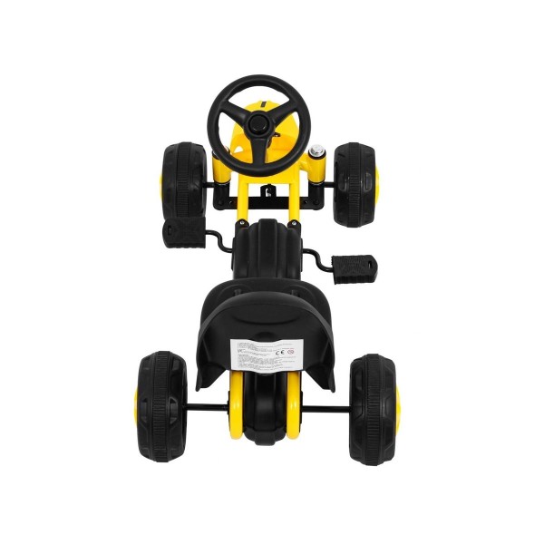 Веломобіль з гумовими колесами Ramiz GoKart, жовтий