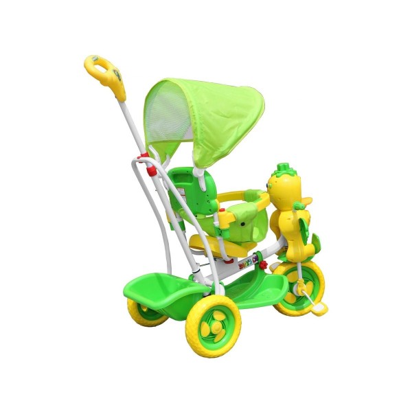 3-колісний дитячий велосипед-візок SporTrike з качкою, зелений