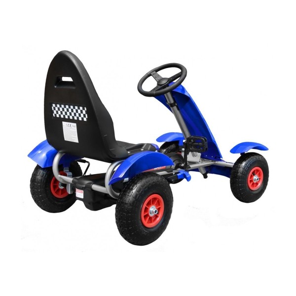 Веломобіль з надувними колесами Ramiz GoKart Racing XL, блакитний