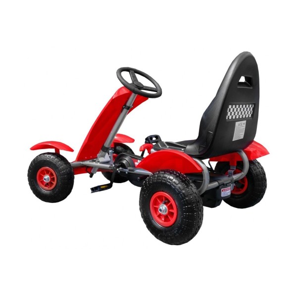 Веломобіль з надувними колесами Ramiz GoKart Racing XL, червоний