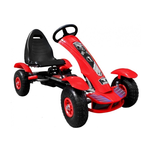 Веломобіль з надувними колесами Ramiz GoKart Racing XL, червоний