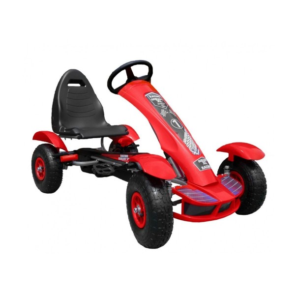 Веломобіль з надувними колесами Ramiz GoKart Racing XL, червоний