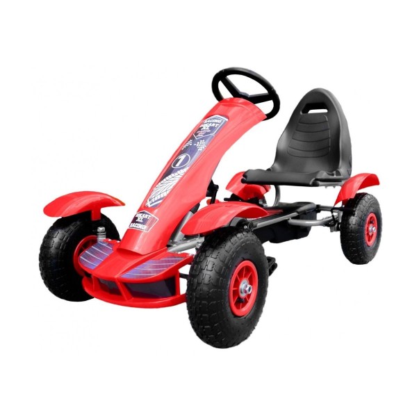 Веломобіль з надувними колесами Ramiz GoKart Racing XL, червоний