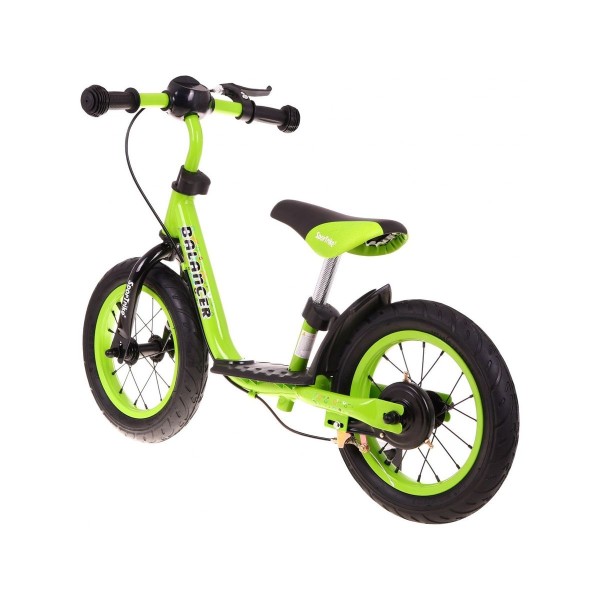 Біговел з надувними шинами SporTrike Balancer, зелений