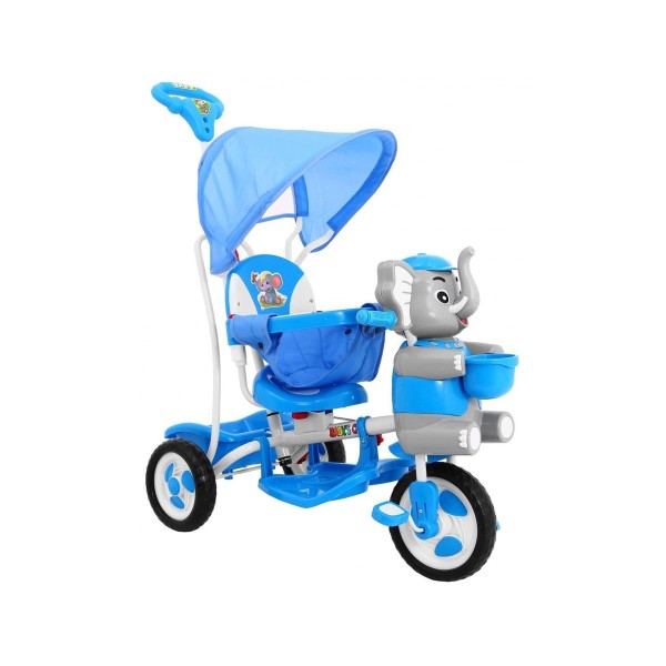 3-колісний дитячий велосипед-візок SporTrike з слоником, блакитний