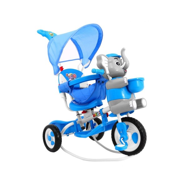3-колісний дитячий велосипед-візок SporTrike з слоником, блакитний