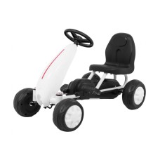 Веломобіль з гумовими колесами Ramiz GoKart, білий