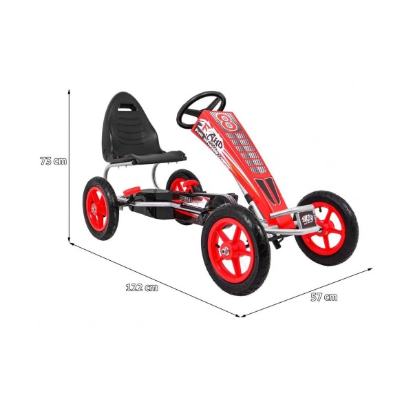 Веломобіль Ramiz GoKart GoKart Full Ahead AIR, червоний
