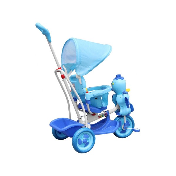 3-колісний дитячий велосипед-візок SporTrike з качкою, блакитний