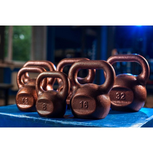 Гиря чавунна RN-SPORT 20 кг металева, колір бронза