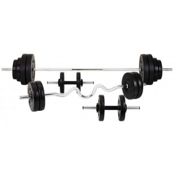 Чотири грифи + 85 кг дисків