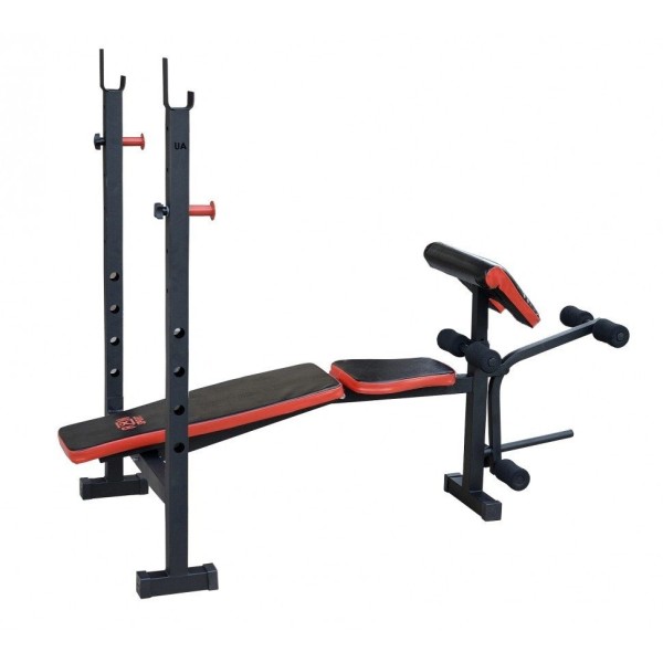 Знижка! Лавка для жиму ReadMeBlack + 4 грифи, 100 кг дисків RN-Sport