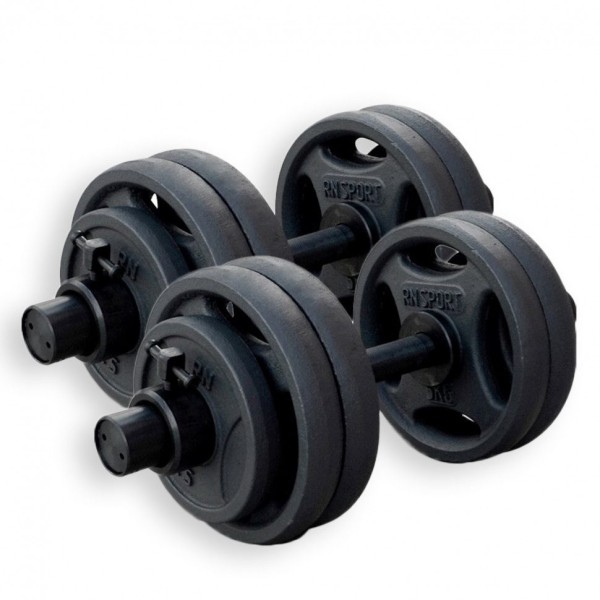 Проф. лава для жиму RN-Sport Black Rock + Гантелі олімпійські RN-Sport по 31 кг металеві