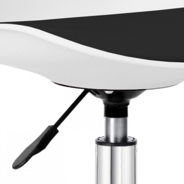 Крісло офісне, комп'ютерне Bonro B-881 DQ біле з чорним сидінням