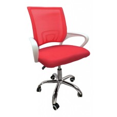 Крісло офісне Bonro 619 DQ біло-червоне