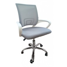 Крісло офісне Bonro 619 DQ біло-сіре