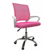 Крісло офісне Bonro 619 DQ біло-рожеве