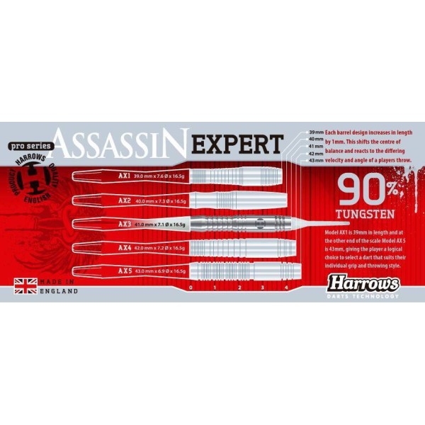 Дротики для дартсу Harrows ASSASSIN EXPERT 90% Softip