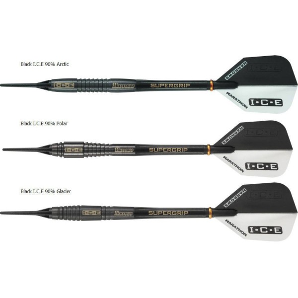 Дротики для дартсу Harrows Black ICE 90% Tungsten Softip