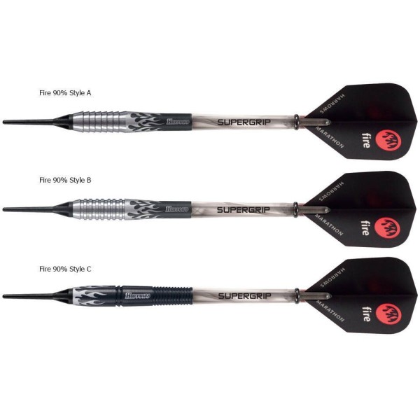Дротики для дартсу Harrows FIRE 90% Softip