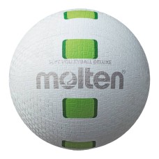Волейбольний м’яч Molten S2Y1550-WG Soft Volleyball Deluxe гумовий біло-зелений
