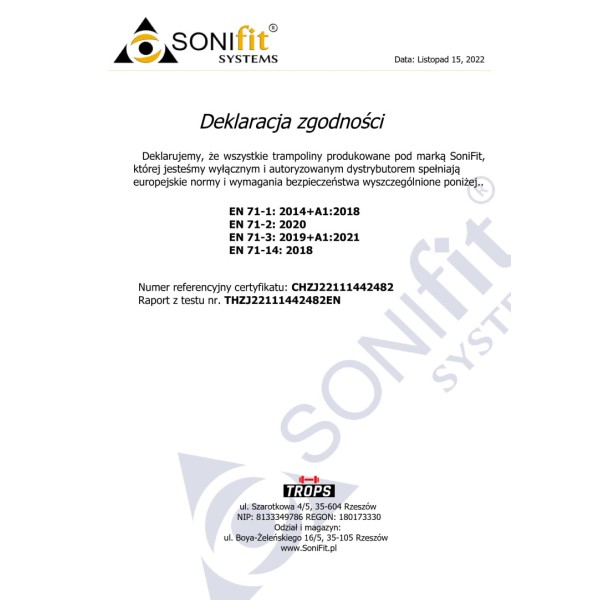 Драбина для батутів SoniFit від 12 до 16 футів