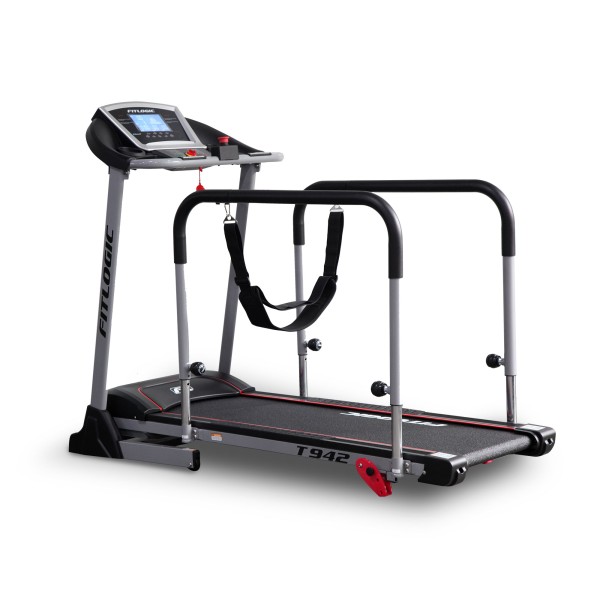Бігова доріжка реабілітаційна FitLogic T942 з регульованими поручнями