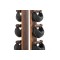 Стійка з гантелями 2-8кг NOHRD SwingBell Tower Classic Walnut, шкіра