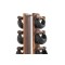 Стійка з гантелями 2-8кг NOHRD SwingBell Tower Classic Walnut, шкіра