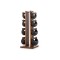 Стійка з гантелями 2-8кг NOHRD SwingBell Tower Classic Walnut, шкіра