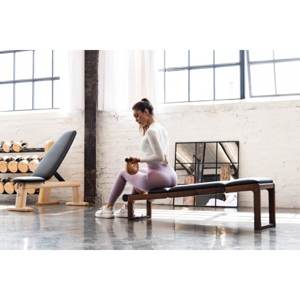 Складана лавка NOHRD TriaTrainer Exercise Bench Classic Walnut, шкіра