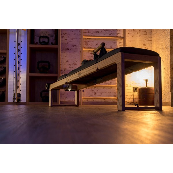 Складана лавка NOHRD TriaTrainer Exercise Bench Classic Walnut, шкіра