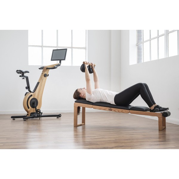 Складана лавка NOHRD TriaTrainer Exercise Bench Classic Walnut, шкіра