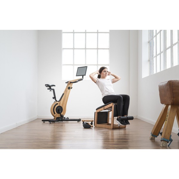 Складана лавка NOHRD TriaTrainer Exercise Bench Classic Walnut, шкіра