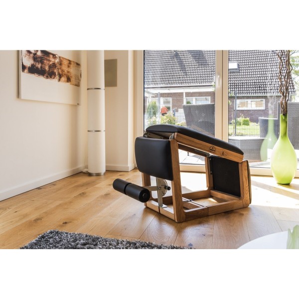 Складана лавка NOHRD TriaTrainer Exercise Bench Classic Walnut, шкіра