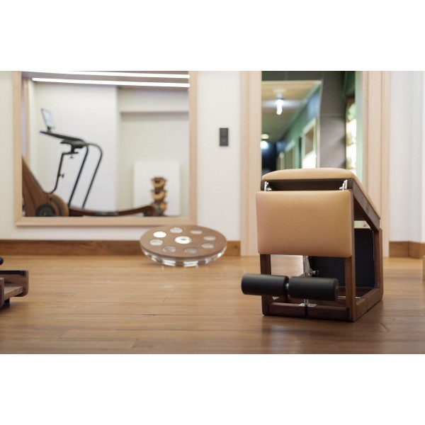 Складана лавка NOHRD TriaTrainer Exercise Bench Classic Walnut, шкіра