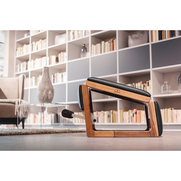 Складана лавка NOHRD TriaTrainer Exercise Bench Classic Walnut, шкіра