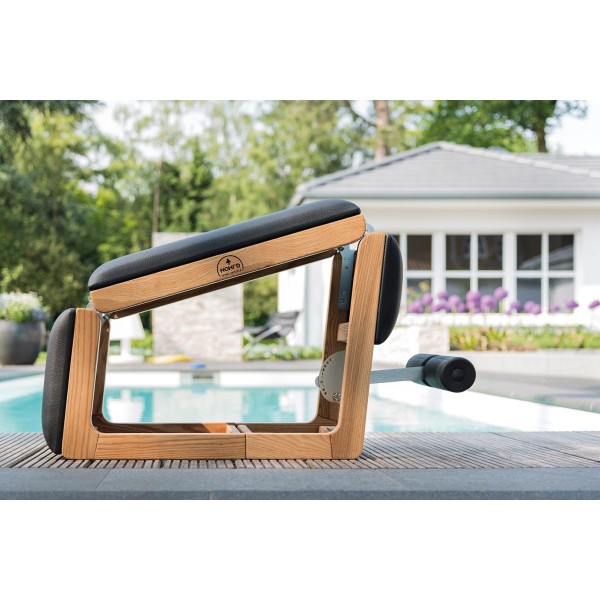 Складана лавка NOHRD TriaTrainer Exercise Bench Classic Walnut, шкіра
