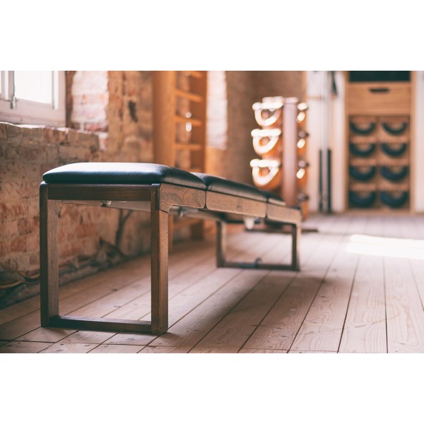 Складана лавка NOHRD TriaTrainer Exercise Bench Classic Walnut, шкіра