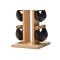 Стійка з гантелями 2-8кг NOHRD SwingBell Tower Natural Ash, шкіра