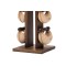 Стійка з гантелями 2-8кг NOHRD SwingBell Tower Classic Nature Walnut, шкіра