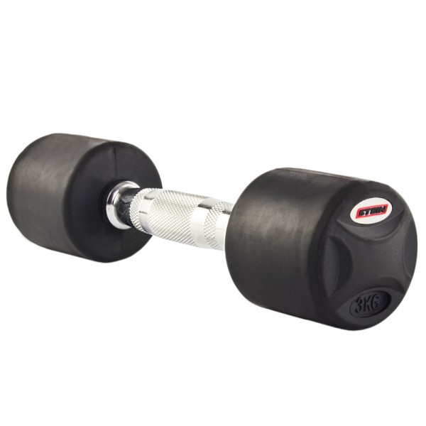 Гантель обгумована з фіксованою вагою Stein, 3кг