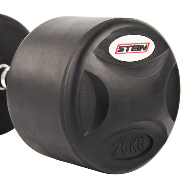 Гантель обгумована з фіксованою вагою Stein, 26кг