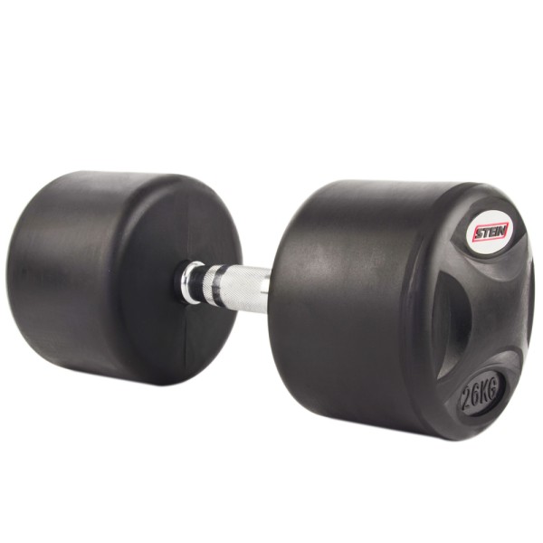 Гантель обгумована з фіксованою вагою Stein, 26кг