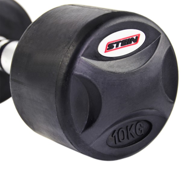 Гантель обгумована з фіксованою вагою Stein, 10кг