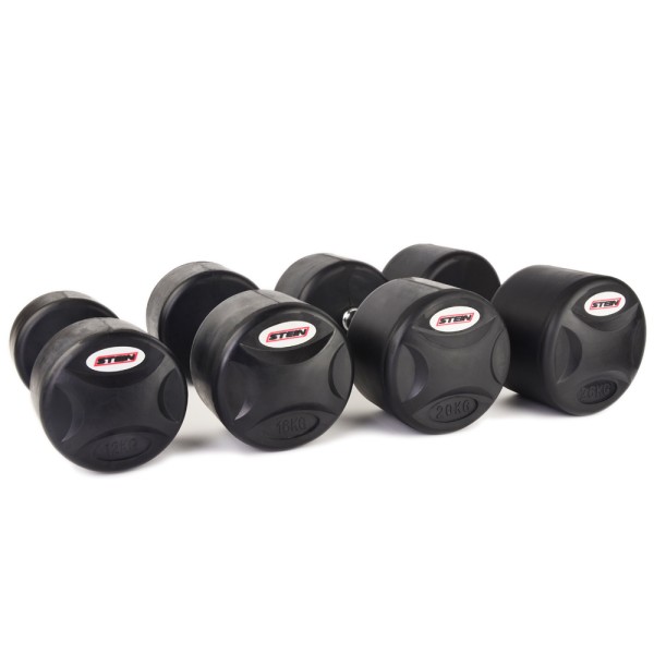 Гантель обгумована з фіксованою вагою Stein, 16кг