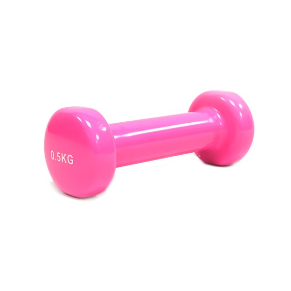 Гантель вінілова Stein 0,5кг, рожева