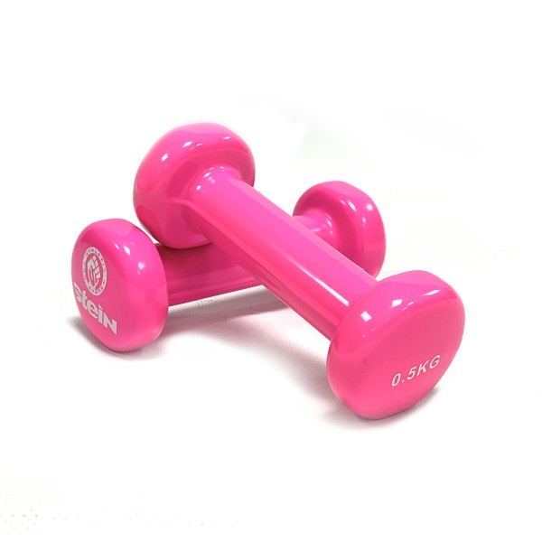 Гантель вінілова Stein 0,5кг, рожева